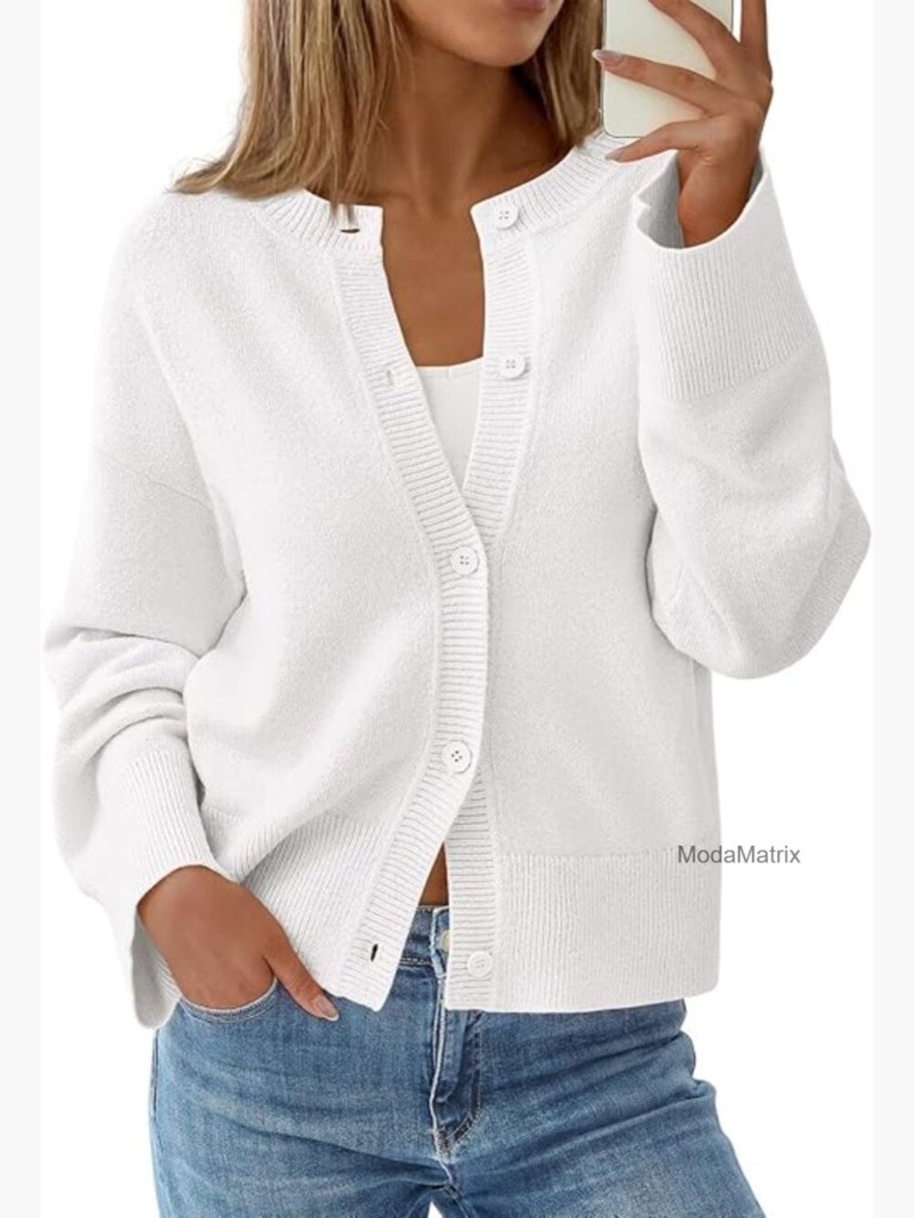 Oversized Puff Long Sleeve Button Up Cardigan Sweater Chunky Casual Fall - Picture 1 of 7